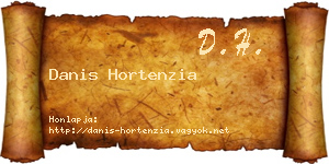 Danis Hortenzia névjegykártya